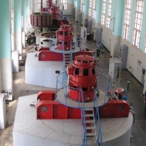Engine room of the Hydropower plant (Republic of the Congo)